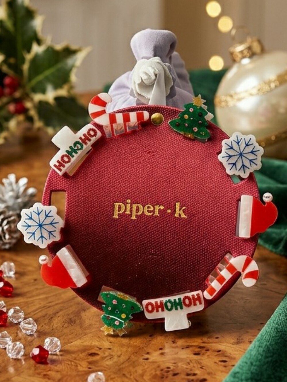 Piper•K Christmas Holiday Festive 10 Piece Hair Clip Set